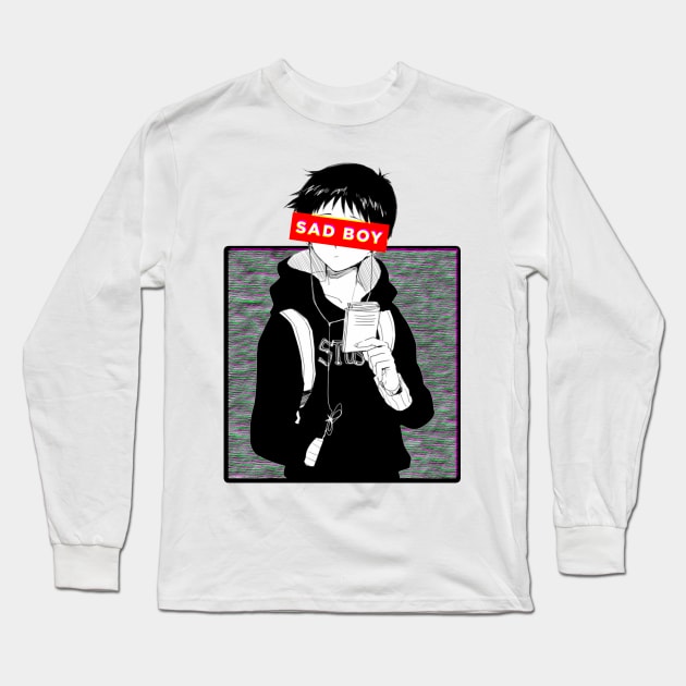 Sad boy Long Sleeve T-Shirt by Jackson Lester